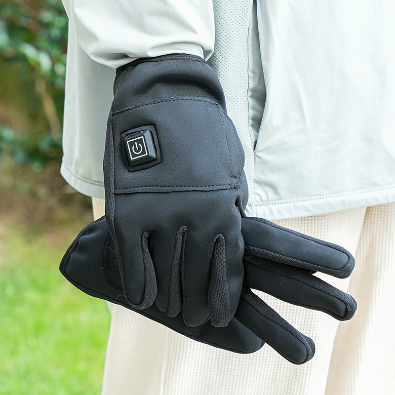 Winter USB Charging Full Palm Heating Gloves Outdoor Riding Cold-proof